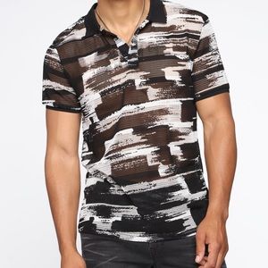 Kai Short Sleeve Polo - Black/White